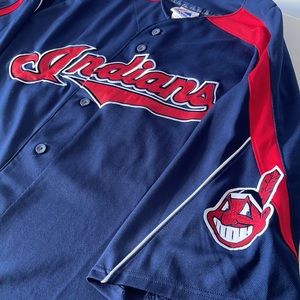 Majestic Cleveland INDIANS #48 HAFNER button up